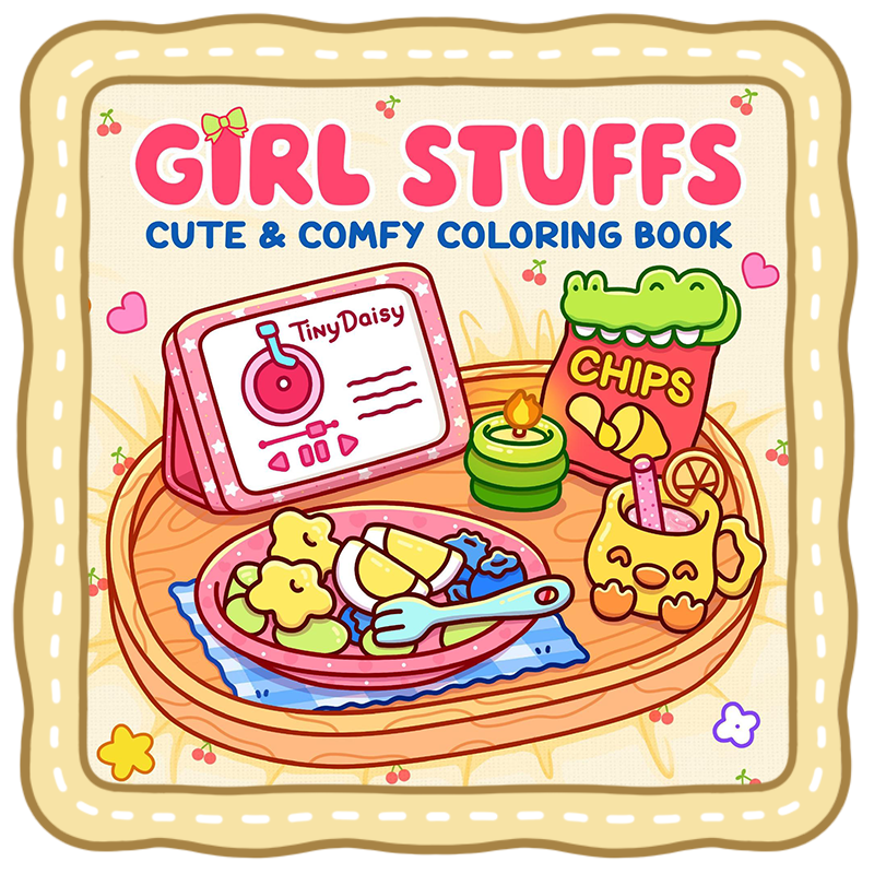 bold and easy girl coloring book cozy self care page