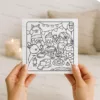 Christmas Dinner Party DIY Colouring Card – Festive Holiday Greeting 4 Christmas Dinner Party DIY Colouring Card – Festive Holiday Greeting