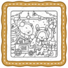 Jumbo Fuzzy Buddies Coloring Book - Tiny Daisy Fuzzy Buddies World Book for All Ages 5 Cute Christmas animal friends coloring page for kids.