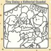 Animal Birthday Party DIY Colouring Card 6x6 cute happy birthday greeting